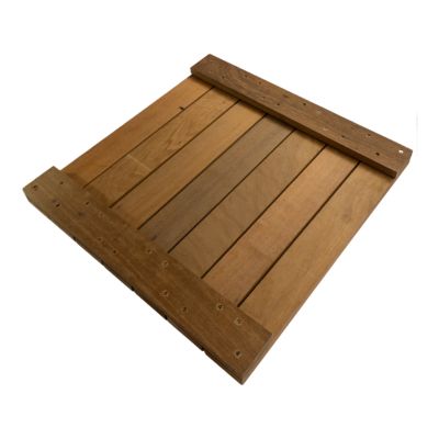 Dalle de terrasse en bois exotique d'Itauba L.50 x l.50 cm