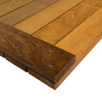 Dalle de terrasse en bois exotique d'Itauba L.50 x l.50 cm