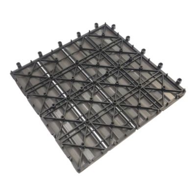 Dalle de terrasse en composite Floro Klikstrom gris L.30 x l.30 cm vendue par 4 pièces