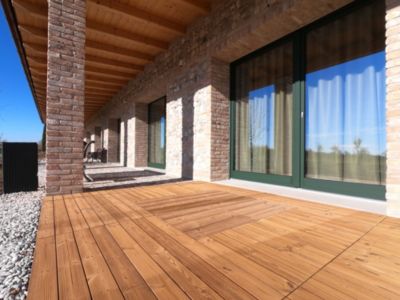 Dalle de terrasse en pin thermo-chauffée Smartdeck L.60 x l.60 cm, ép.25 mm