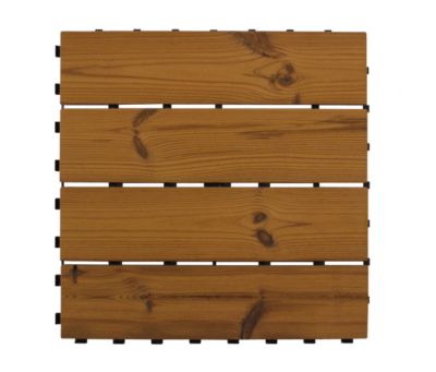 Dalle de terrasse en pin thermo-chauffée Smartdeck L.60 x l.60 cm, ép.25 mm