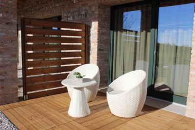 Dalle de terrasse en pin thermo-chauffée Smartdeck L.60 x l.60 cm, ép.25 mm