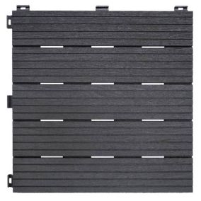Dalle de terrasse grise 30x30cm lot de 6