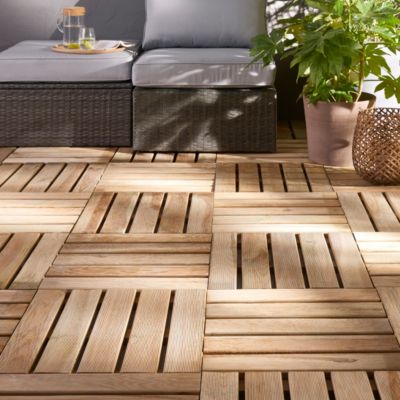 Dalle de terrasse pin marron Blooma Brantas 50 x 50 cm