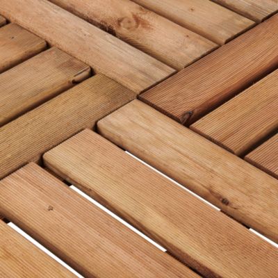 Dalle de terrasse pin marron Blooma Brantas 50 x 50 cm