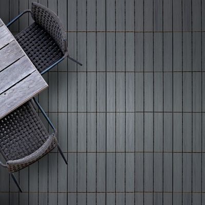 Dalle de Terrasse WPC Classic, Gris, 30 x 30 cm, 1 Pièce