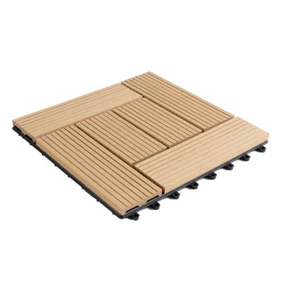 Dalle de Terrasse WPC Classic, Teck, 30 x 30 cm, 1 Pièce