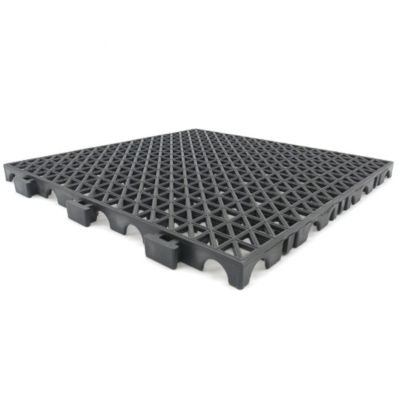 Dalle en PVC renforcé (Gris foncé, 33x33x2cm) - Sols de garage, lave-autos, entrepôts. Zones de travail et de trafic intense