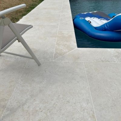 Dalle extérieure imitation travertin l.60xL.90 cm - Epaisseur 20 mm