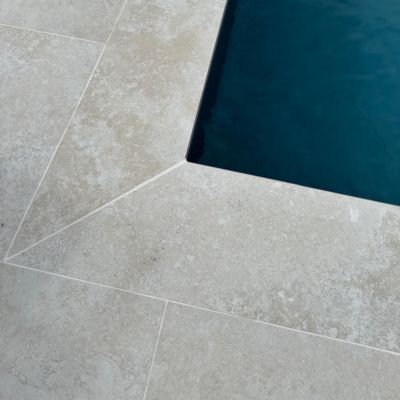 Dalle extérieure imitation travertin l.60xL.90 cm - Epaisseur 20 mm