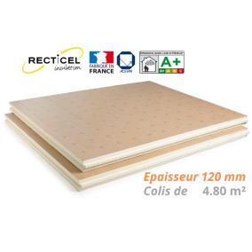 Dalle isolante polyurethane Eurosol - 120 mm - R 5.55 - Colis de 4.80 m² (4 dalles)