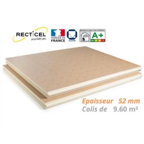 Dalle isolante polyurethane Eurosol - 52 mm  - R 2.40 - Colis de 9.60 m² (8 dalles)