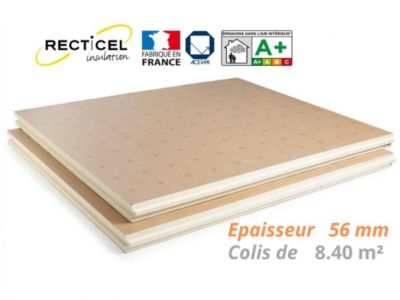 Dalle isolante polyurethane Eurosol - 56 mm - R 2.60 - Colis de 8.40 m² (7 dalles)