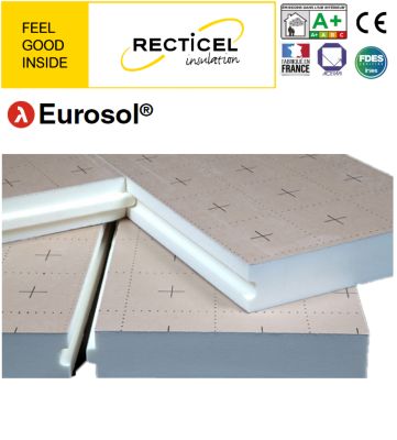 Dalle isolante polyurethane Eurosol - 56 mm - R 2.60 - Colis de 8.40 m² (7 dalles)