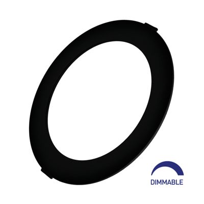 Dalle LED dimmable 18W 6500K 1800lm Noir IP40