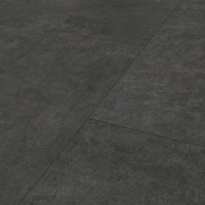 Dalle minérale composite clipsable Italo 80x40 cm décor béton anthracite GoodHome (vendue au carton)