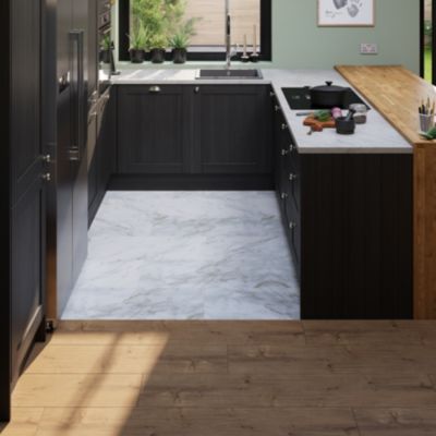 Dalle minérale composite clipsable Italo 80x40 cm marbre GoodHome (vendue au carton)