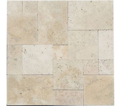 Dalle opus travertin spéciale extérieur épaisseur 20 mm pierre naturelle
