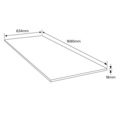 Dalle OSB 2 RL4 - 169 x 63,4 cm, ép.18 mm (vendue à la pièce)