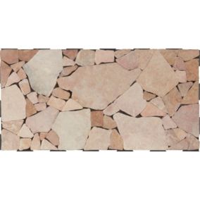 Dalle pierre mosaïque Snap & Go 30x60 cm (lot de 2) - Rose