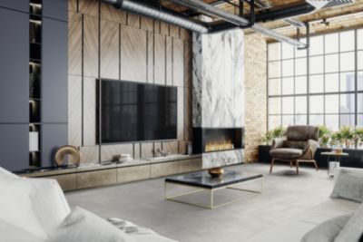 Dalle PVC à clipser Senso Premium acoutisque béton gris 39,9 x 73 cm