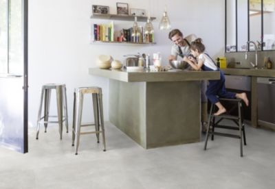 Dalle PVC à clipser Senso Premium Rigide acoutisque béton gris 39,9 x 73 cm, Gerflor
