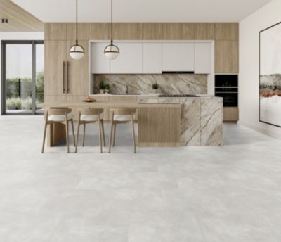 Dalle PVC à clipser Senso Premium Rigide acoutisque béton gris 39,9 x 73 cm, Gerflor