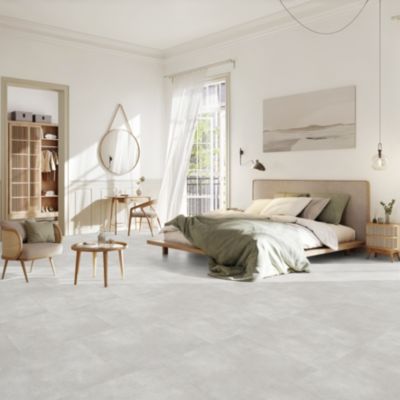 Dalle PVC à clipser Senso Premium Rigide acoutisque béton gris 39,9 x 73 cm, Gerflor