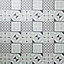 Dalle PVC adhésive PopRock Carreaux de ciment noir et blanc 30 x 30 cm GoodHome (vendue au carton)