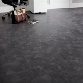 Dalle PVC adhésive PopRock Béton anthracite 30 x 60 cm GoodHome (vendue au carton)