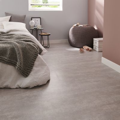 Dalle PVC adhésive PopRock Béton gris clair 30 x 60 cm GoodHome (vendue au carton)
