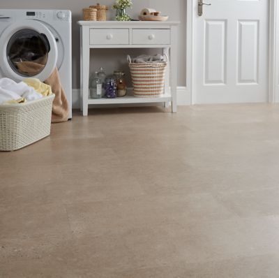 Dalle PVC adhésive PopRock Pierre beige 30 x 60 cm GoodHome (vendue au