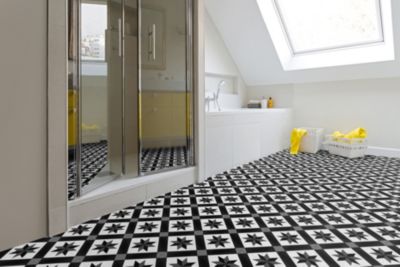Dalle PVC adhésive Senso Premium Cordoba NB L.61 x l.61 cm, Gerflor (vendu au carton)