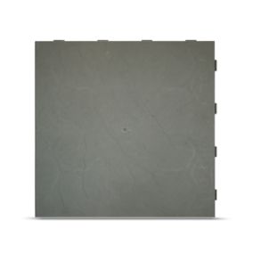 Dalle PVC clipsable autoportante "Effet ardoise" - Gris vert 39 x 39 cm