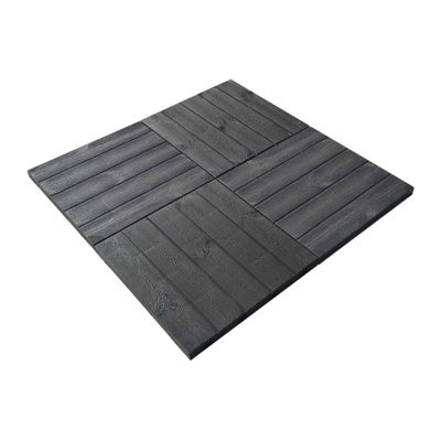 Dalle PVC clipsable autoportante "Effet bois" - Marron taupe 39 x 39 cm