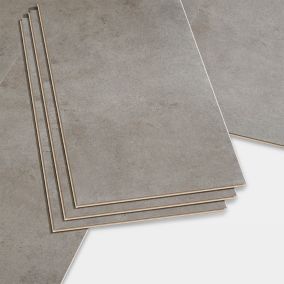 Dalle PVC clipsable Baila béton gris L. 61 x l. 30.5 cm GoodHome