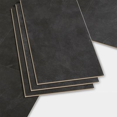 Dalle PVC clipsable Baila décor ardoise noire L.61 x l.30,5cm GoodHome