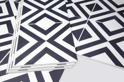 Dalle PVC clipsable Baila décor carreaux de ciment NB L. 61 x l. 30.5 cm GoodHome