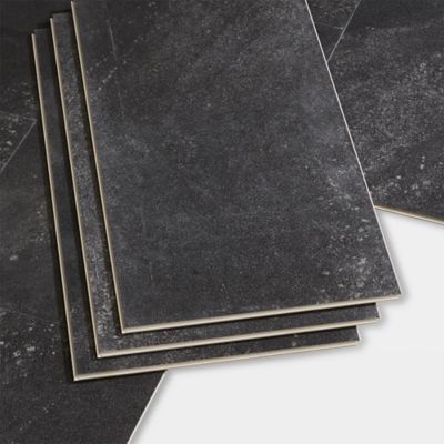 Dalle PVC clipsable Jazy Charcoal 30 x 60 cm GoodHome (vendue au carton)