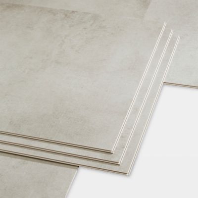 Dalle PVC clipsable Jazy Gris clair 60 x 60 cm GoodHome (vendue au carton)