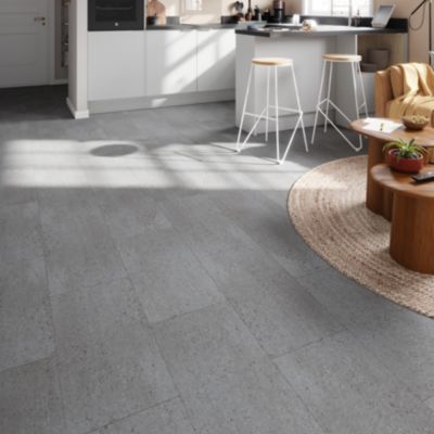 Dalle PVC clipsable Mambo 63x32 cm décor pierre grise GoodHome (vendue au carton)