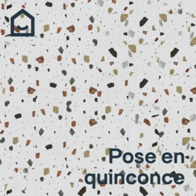Dalle PVC clipsable Mambo 82x42 cm terrazzo GoodHome (vendue au carton)