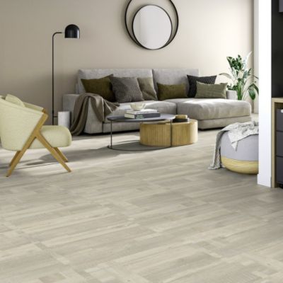 Dalle PVC clipsable rigide Ultime Plus - Patchwork bois blanc ...