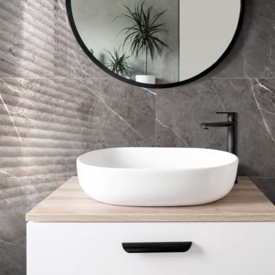 Dalle PVC Dumawall+ Gloss Porto noir brillant 37,5 x 65 cm