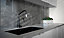 Dalle PVC Dumawall+ Gloss Porto noir brillant 37,5 x 65 cm