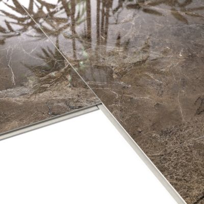 Dalle PVC Dumawall+ Gloss Sambro gris brillant 37,5 x 65 cm