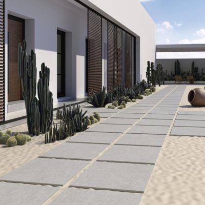 Dalle sur plots Concretum 2cm Perle R11 90x90 cm - Réflex boutique