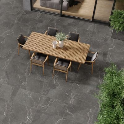 Dalle sur plots Toscana 2cm anthracite R11 60x60cm - Réflex boutique