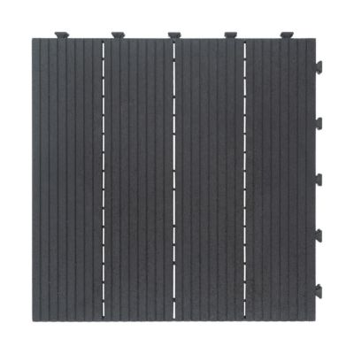 Dalle terrasse Horten Klikstrom L.45 x l.45 x ep.2,5cm gris anthracite