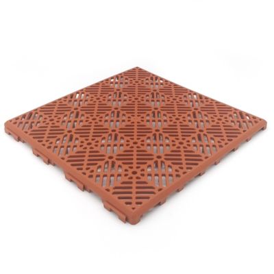 Dalle Terre cuite ventilée en polypropylène 30x30x1,5cm - Sols de piscine, terrasses, sols flottants, gazon artificiel, chenils